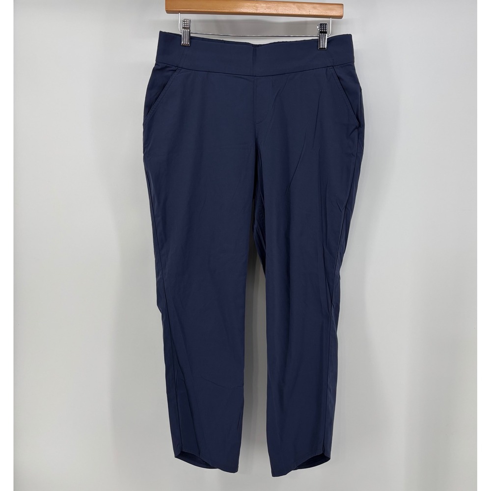 Columbia Anytime Casual Pull On Pants Women's Large Capri Blue Hiking Outdoor